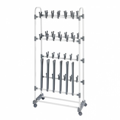 Suport incaltaminte, Adonis, Wenko, 138x29x66.5 cm,  inox/invelis Polytherm, argintiu