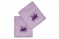 Set 2 prosoape de maini Happy, Beverly Hills Polo Club, 50 x 90 cm, 100% bumbac, Lila