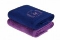 Set 2 prosoape de maini, Beverly Hills Polo Club, 50x90 cm, 100% bumbac, albastru inchis/lila