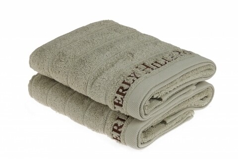 Set 2 prosoape de maini, Beverly Hills Polo Club, 50x90 cm, 100% bumbac, verde deschis