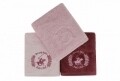 Set 3 prosoape de maini Beverly Hills Polo Club, 50x90 cm, 100% bumbac, Pink/Powder/Dusty Rose