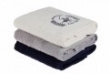 Set 3 prosoape de maini Beverly Hills Polo Club, 50x90 cm, 100% bumbac, White/Grey/Dark Blue