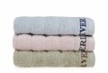 Set 3 prosoape de maini Beverly Hills Polo Club, 50x90 cm, 100% bumbac, roz/albastru/bej inchis
