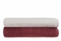 Set 2 prosoape de baie Evolution, Beverly Hills Polo Club, 70 x 140 cm, 100% bumbac, Crem/Roz inchis