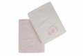 Set 2 prosoape de baie, Beverly Hills Polo Club, 70x140 cm, 100% bumbac, crem/frez