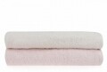 Set 2 prosoape de baie, Beverly Hills Polo Club, 70x140 cm, 100% bumbac, crem/frez