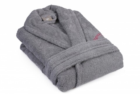 Uniszex fürdőköpeny, Beverly Hills Polo Club, 100% pamut, S/M, szürke