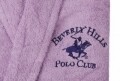 Uniszex fürdőköpeny, Beverly Hills Polo Club, 100% pamut, XS/S, lila