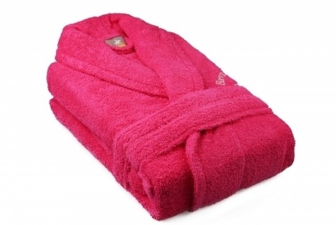 Uniszex fürdőköpeny, Beverly Hills Polo Club, 100% pamut, S/M, rózsaszín