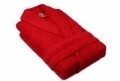 Halat de baie unisex, Beverly Hills Polo Club, 100% bumbac, XS/S, Red