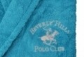 Halat de baie unisex, Beverly Hills Polo Club, 100% bumbac, L/XL, Turquoise