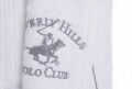 Uniszex fürdőköpeny, Beverly Hills Polo Club, 100% pamut, L / XL, fehér / szürke