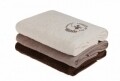 Set 3 prosoape de baie Evolution, Beverly Hills Polo Club, 70 x 140 cm, 100% bumbac, Crem/Maro deschis/Maro inchis