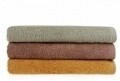 Set 3 prosoape de baie Beverly Hills Polo Club, 70x140 cm, 100% bumbac, Light Brown/Mustard/Green