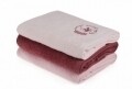 Set 3 prosoape de baie Beverly Hills Polo Club, 70x140 cm, 100% bumbac, Pink/Powder/Dusty Rose