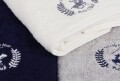 Set 3 prosoape de baie Beverly Hills Polo Club, 70x140 cm, 100% bumbac, White/Grey/Dark Blue