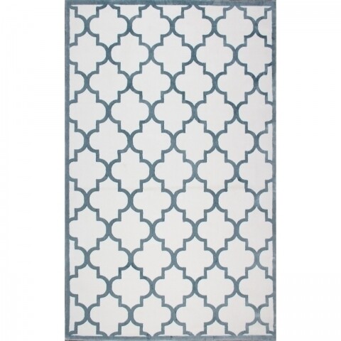 Covor rezistent CM 04 - Beige, Blue , 80x150 cm, bej/bleu