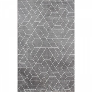 160x230 cm, Argintiu/Alb, LG 02 - Silver, White