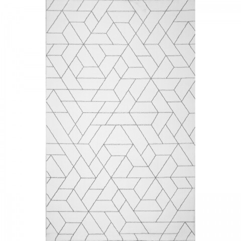 Covor rezistent LG 02 - White, Silver, 200x290 cm