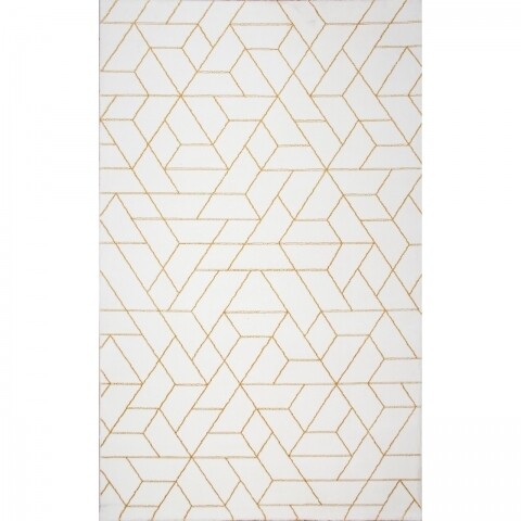 Covor rezistent LG 02 - White, Yellow, 200x290 cm