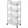 Cărucior cu 4 coșuri depozitare Metaltex Oslo