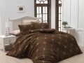 Lenjerie de pat dubla Brown, Beverly Hills Polo Club, 4 piese, 240 x 260 cm, 100% bumbac ranforce, maro
