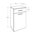 Dulap multifunctional, Adore, Adr-611-Pp-1, 52x83x38 cm, PAL, Alb