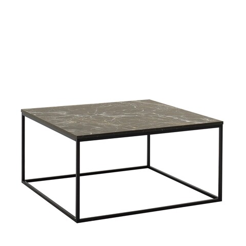 Masuta de cafea, Adore, Shp-980-Qq-1, 80x42x80 cm, PAL, Negru / Marmură