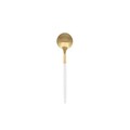 Set 12 linguri pentru cafea, Bidasoa, Gio, 13.1 cm, metal/inox, auriu/alb