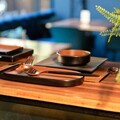 Set 12 linguri, Bidasoa, Gio, 21.6 cm, metal/inox, auriu/negru