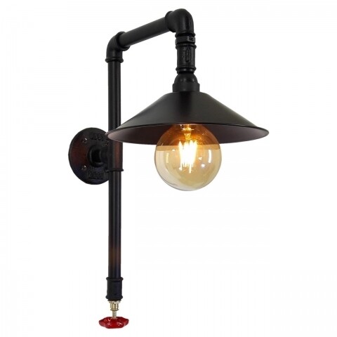 Aplica de perete All Design, metal, 48x23x29 cm, Black