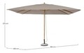 Umbrela pentru gradina/terasa Eclipse, Bizzotto, 400 x 300 x 270 cm, stalp 20 x 35 mm, aluminiu/poliester, grej