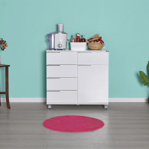 Dulap multifunctional, Adore, Adr-415-Pp-1, 85x81x44 cm, PAL, Alb