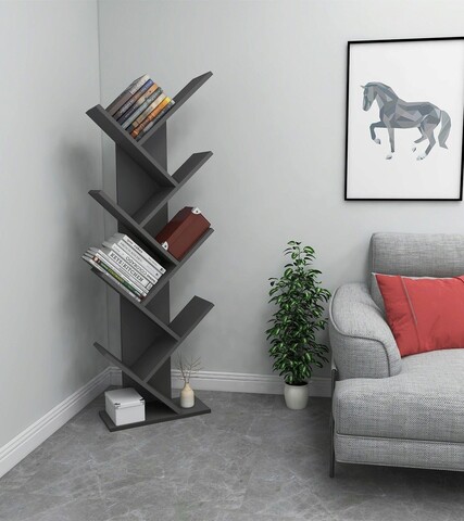 Corp biblioteca, Almaren, Hitit, 46x128 cm, PAL, Antracit