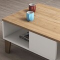 Masuta de cafea, Almaren, Sumer O2040, 90x35 cm, PAL, Stejar / Alb