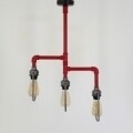 Candelabru All Design, handmade, 44x13x65 cm, Black Red Grey