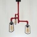 Candelabru All Design, handmade, 40x40x67 cm, Black Red Grey