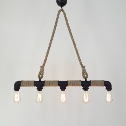 Candelabru Borulu Halat 9, All Design, metal, 90x80 cm, Black