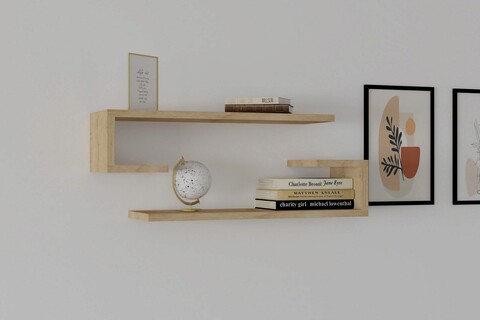 Raft de perete, Asse Home, Eldo Sapphire Oak, 60x15x19 cm, PAL , Maro