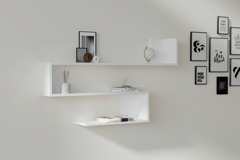 Raft de perete, Asse Home, Penne, 120x71x20 cm, PAL, Alb