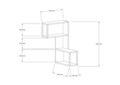 Raft de perete, Asse Home, Lecco, 84x52x20 cm, PAL , Maro