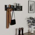 Cuier de perete, Asse Home, Huso, 80x20x11 cm, Lemn, Antracit
