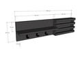 Cuier de perete, Asse Home, Huso, 80x20x11 cm, Lemn, Antracit