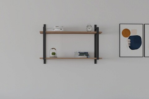 Raft de perete, Asse Home, Abat, 90x60x22 cm, PAL , Maro