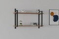 Raft de perete, Asse Home, Abat, 90x60x22 cm, PAL , Maro