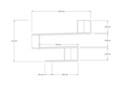 Raft de perete, Asse Home, Penne, 120x71x20 cm, PAL , Maro