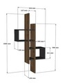 Raft de perete, Asse Home, Emse, PAL , Stejar Safir / Alb