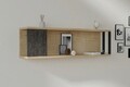 Raft de perete, Asse Home, Meedo, 100x29x20 cm, PAL , Pin Atlantic / Antracit