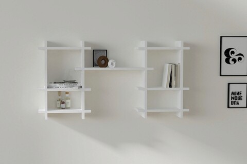 Raft de perete, Asse Home, Tefo, MDF  , Alb