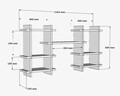 Raft de perete, Asse Home, Tefo, MDF  , Alb